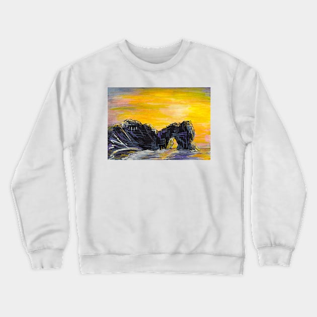 Sunset At Durdle Door Crewneck Sweatshirt by samanthagarrett